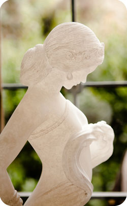 Alabaster carving of a woman to represent the 37th year anniversary theme